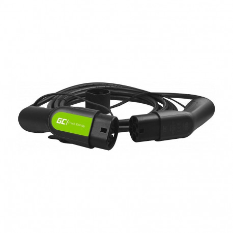 "Green Cell Elektroauto Ladekabel/electric car charging cable Typ 2 3,6KW 16A 5m Black"