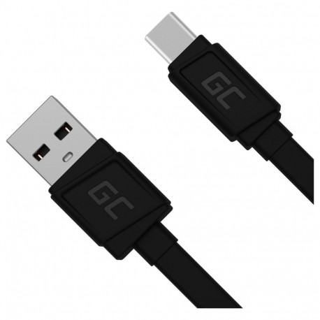 "Green Cell USB-C > USB 3.0 (ST-ST) 0,25m Ladekabel Schwarz"