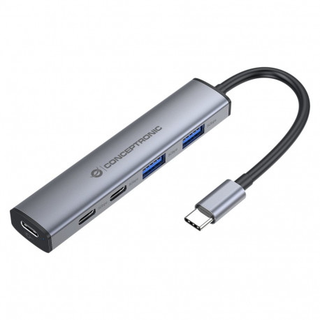 "CONCEPTRONIC 4-1 Dock USB-C->2xUSB-C/2xUSB-A/100WPD gr"