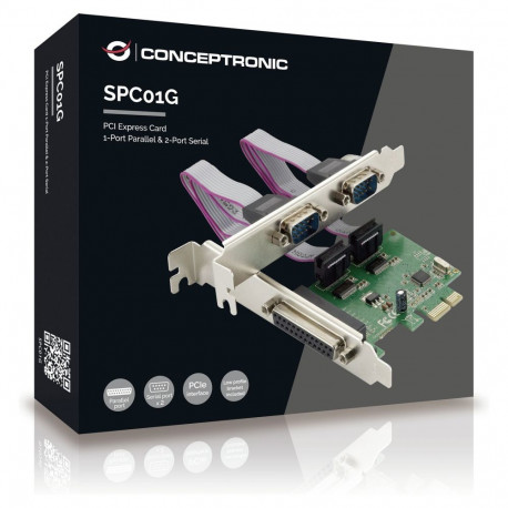 "CONCEPTRONIC PCIe1x Card 2xRS232-Seri./1xParal. 2.5Gbps"