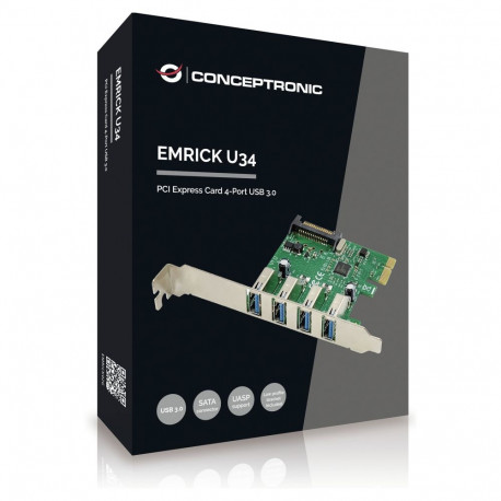 "CONCEPTRONIC 1xPCIe2.0 Card 4xUSB-A3.0 5Gbps"