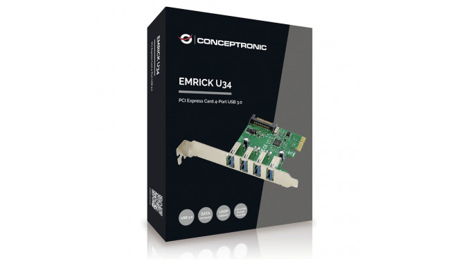 "CONCEPTRONIC 1xPCIe2.0 Card 4xUSB-A3.0 5Gbps"