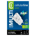 "Cellularline USB-C Duo GaN Reiselader 30W White"