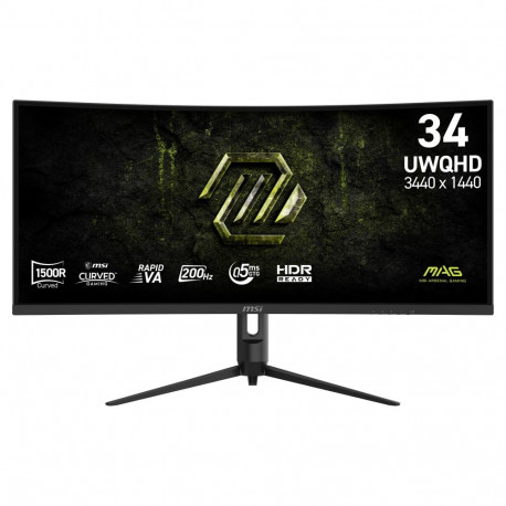 "86,4 cm (34"") 3440 x 1440 Pixel MSI 9S6-3DB64H-089 21:9 UltraWide Quad HD VA 0,5 ms 200 Hz Display