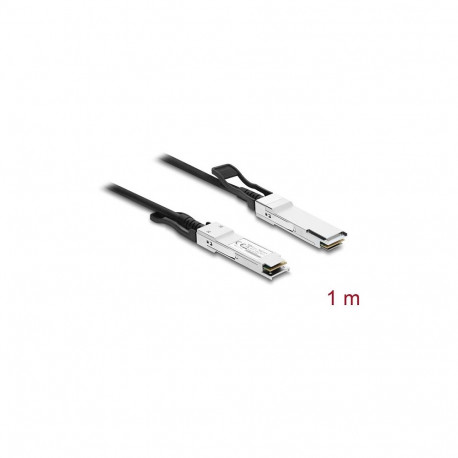 "Delock Twinax Kabel QSFP28 Stecker zu QSFP28 Stecker 100 Gbps 1 m"