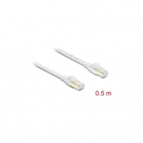 Delock RJ45 lame võrgukaabel Cat.8.1 U/FTP kuni 40 Gbps 0,5m, valge