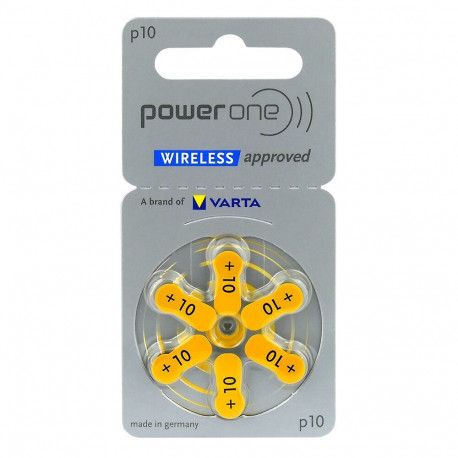 Battery - Varta 10 PR70 Power One Hearing Aid Batteries, 6 Pcs
