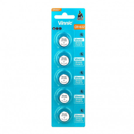 Battery - Vinnic CR1632 3V 16mm 5Pcs
