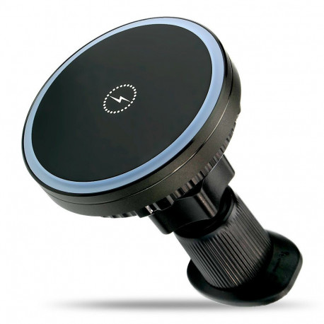 Car Phone Holder - everActive MC-W15 Pro Magnetic Mount 15W Wireless Charging, Black