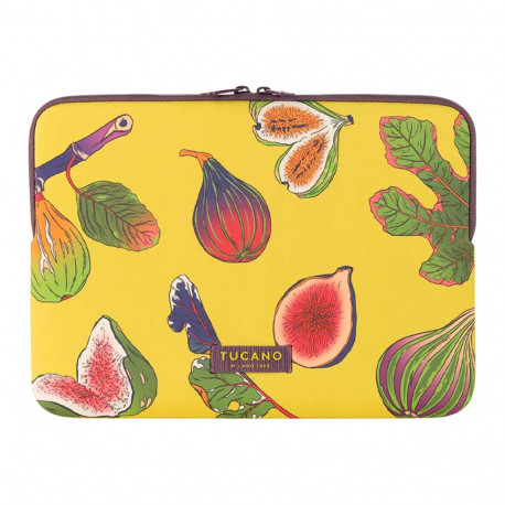 TUCANO SCHIZZO Sleeve for MacBook Air 15 / Laptop 13 / Laptop 14, Flora Fichi Acid Green