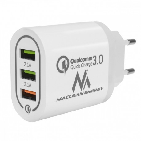 Maclean laadija 3xUSB MCE479W