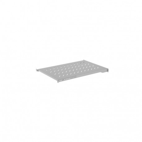 Raki riiul 19" 1000mm 1U/483×700mm kandevõime kuni 25kg 4-punkti kinnitus, hall