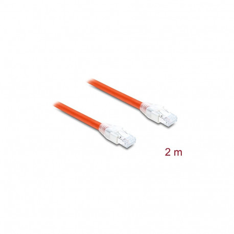 "DELOCK RJ45 Netzwerkkabel Cat.8.1S/FTP 2m bis 40 Gbps orange"
