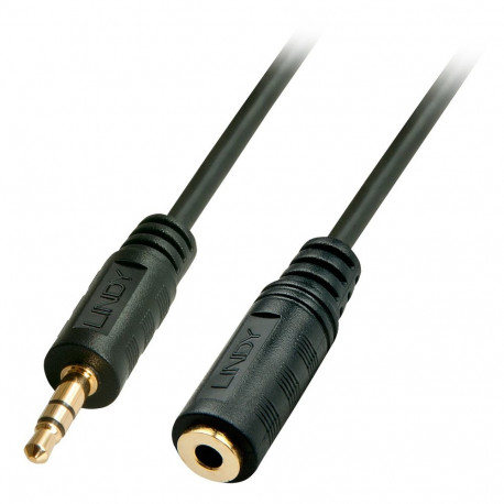 Audio Extension Cable - Lindy 10m 3.5mm Stereo Male-Female Gold-Plated