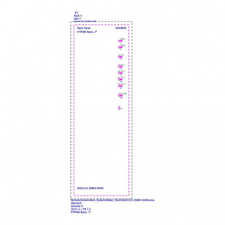 "Siemens 6AV21232DB030AX0 SIMATIC HMI KTP400 Basic"
