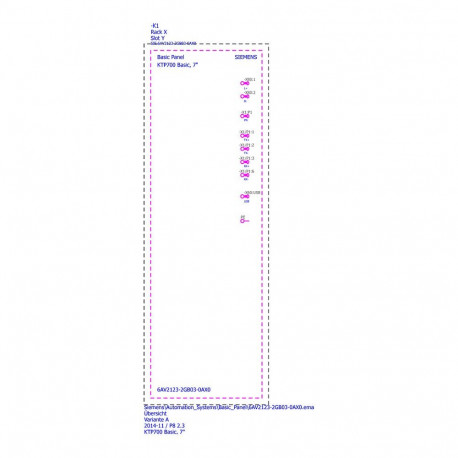 "SIEM SIMATIC HMI 6AV2123-2GB03-0AX0 KTP700 Basic Panel 7""TFT Touch PROFINET"