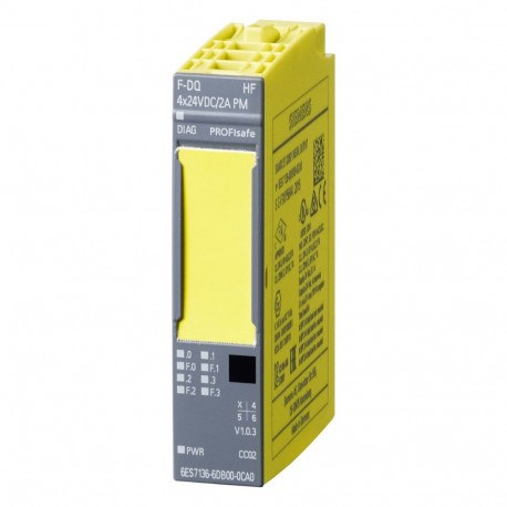 "Siemens 6ES71366DB000CA0 SIMATIC DP Elekt.module f.ET 200SP 4 F-DQ Profisafe"