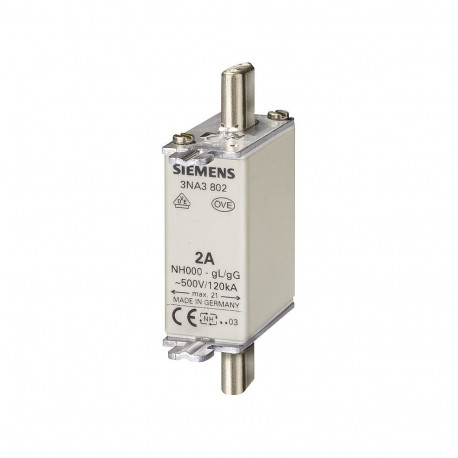 "Siemens 3NA3820 NH000 50A 500VAC/250DC gL/gG Sicherung spannungsfhrend"