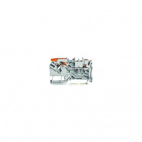 "WAGO 2102-5201 2-Leiter-Durchgangsklemme ,mit Hebel und Drcker,2,5mm,grau"