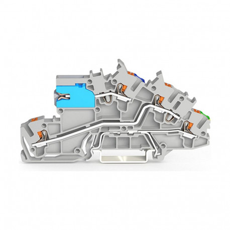 WAGO paigaldusastmeklemm 2203-7641 N-eraldusliuguriga NT/L/PE, hall