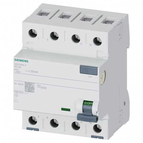 "SIEM FI-Schalter 4x40A 5SV33443 Typ F 3+N-pol 30MA 400V 4TE"