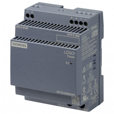 "Siemens 6EP33336SB000AY0 LOGO!POWER 24V 4A Geregelte Stromversorgung"