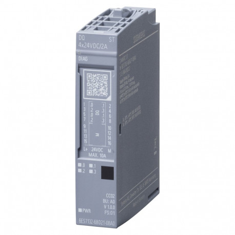 "SIEM 6ES7132-6BD21-0BA0 SIMATIC ET 200SP DQ 4x24VDC/2A ST VPE 1"