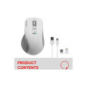 VELORA Rechargeable Mouse - Wireless, Bluetooth, Smart Flying Scroll Wheel, white
