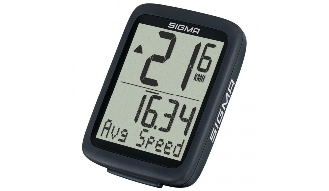 Bicycle Computer - Sigma BC 8.0 Wireless, Current Speed, Average Speed, Distance, Black