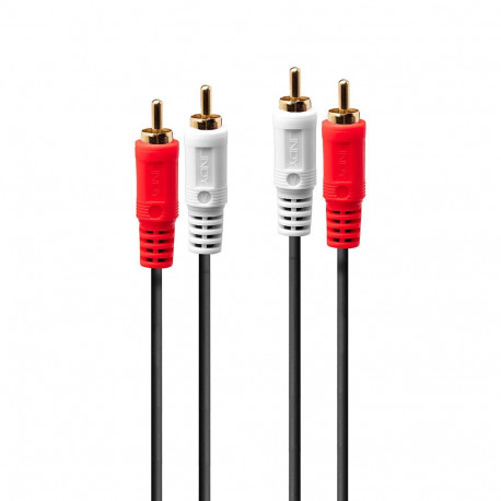 Audio Cable - Lindy Stereo RCA 3.5mm to 2xRCA Cable, 20m