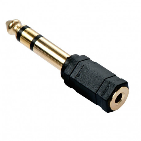 Adapter - Lindy Stereo Audio Jack 3.5 mm Female to 6.3 mm Male Gold-Plated