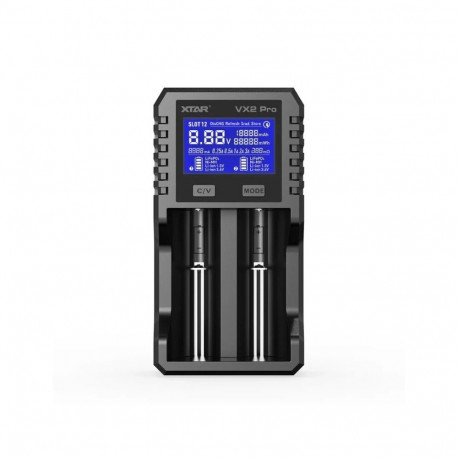 Battery Charger - XTAR VX2 PRO USB-C, Black