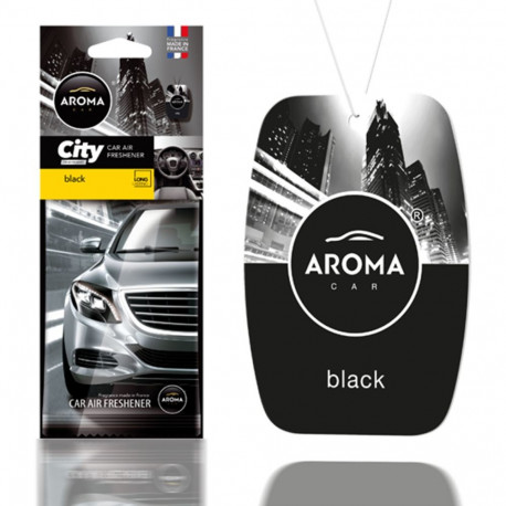 Aroma Car õhuvärskendaja City Card, must
