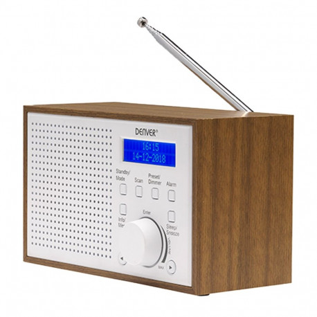 Denver kompaktne DAB+/FM-raadio, valge