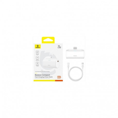 Baseus Power Bank Compact Fast charge Type-C inlet + Lightning outlet (with C+C cable) PD20W, 5000 m