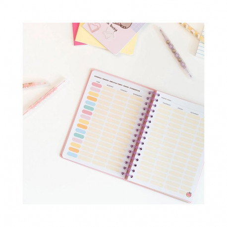 Pusheen - Kalendarz / Planner tygodniowy A5 z kolekcji Fruits 2026/2027