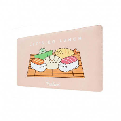 Pusheen - Mata gamingowa / na biurko z ekoskóry XXL z kolekcji Sushi Roll (60 x 35 cm)