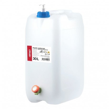 Plastist veekanister amio-05148 30l kraaniga ja seebiannustajaga, sinine