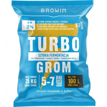Browin distiller's yeast, 403300, 340 g, 100 L, 5-7 days
