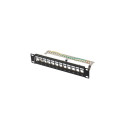 PATCH PANEL BLANK 12 PORT 1U 10" FTP FOR KEYSTONE MODULES BLACK LANBERG V2