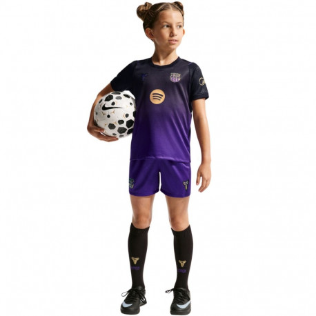 Nike laste jalgpallikomplekt FC Barcelona Stadium Away 2026/27 II1649 505 XS, lilla-must