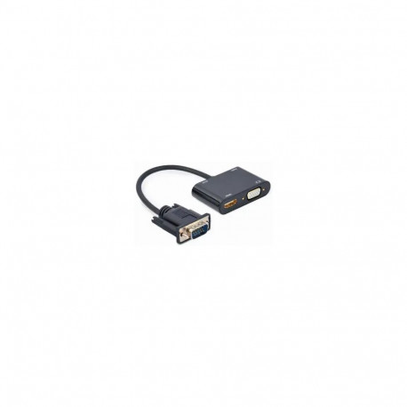 Adapteris Gembird VGA Male - HDMI Female 0.15m Black