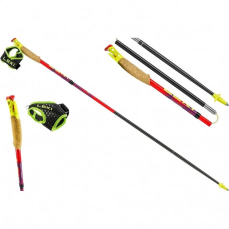 LEKI TRL Ultratrail FX One trekking poles, 125 cm, red