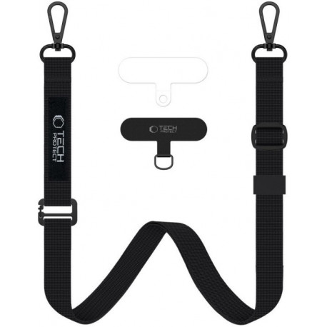 Tech-Protect phone strap Rope Crossbody Leash C65, black