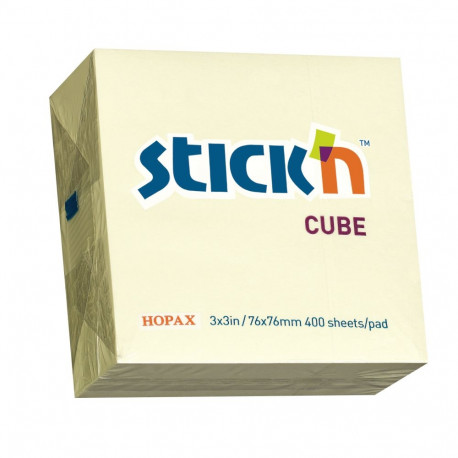 Notepad 76x76mm TARTAN yellow 400 sheets