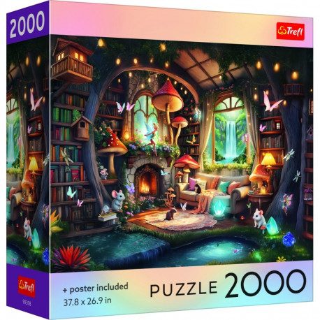 TREFL Puzzle with poster Fairy Tale Cottage, 2000 pcs