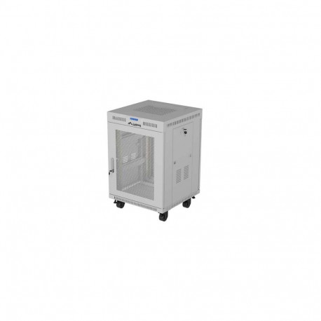 LANBERG põrandapealne rack-kapp 19" 15U 600 × 800 perforeeritud ukse ja LCD-ekraaniga (lamepakendis)