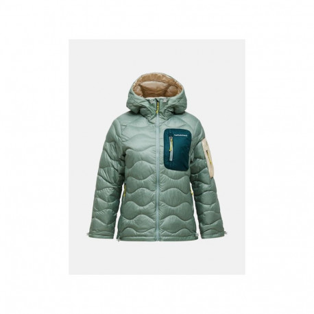 PEAK PERFORMANCE naiste sulejope W Helium Utility Down Hood Jacket, roheline - L