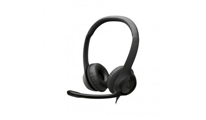 Logitech H390 Wired Headset, USB-C, Black