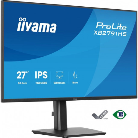 iiyama monitor ProLite XB2791HS-B1 68.6cm (27") 1920 x 1080 pikslit Full HD LED, must